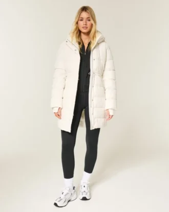 Parka acolchada con forro de piel sintética Parka acolchada con forro de piel sintética