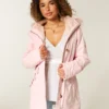 Parka con forro de piel sintética Parka con forro de piel sintética
