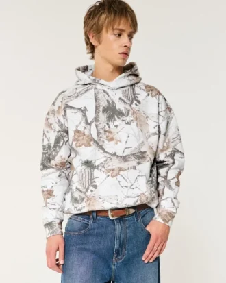 Sudadera con capucha Boxy Camo