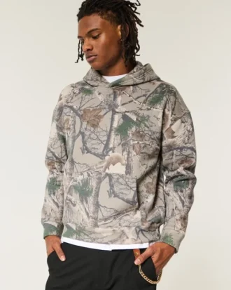 Sudadera con capucha Boxy Camo