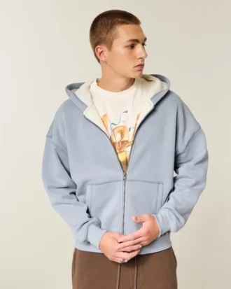 Sudadera con capucha, forro térmico y cremallera Sudadera con capucha, forro térmico y cremallera