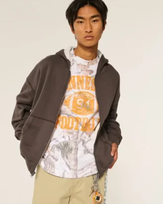 Sudadera con capucha, forro térmico y cremallera