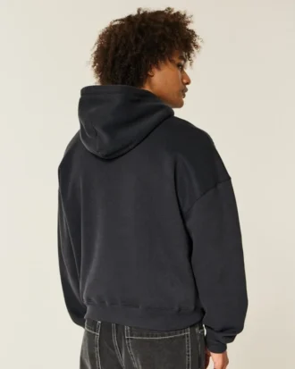 Sudadera con capucha holgada con tachuelas y estampado de Nueva York