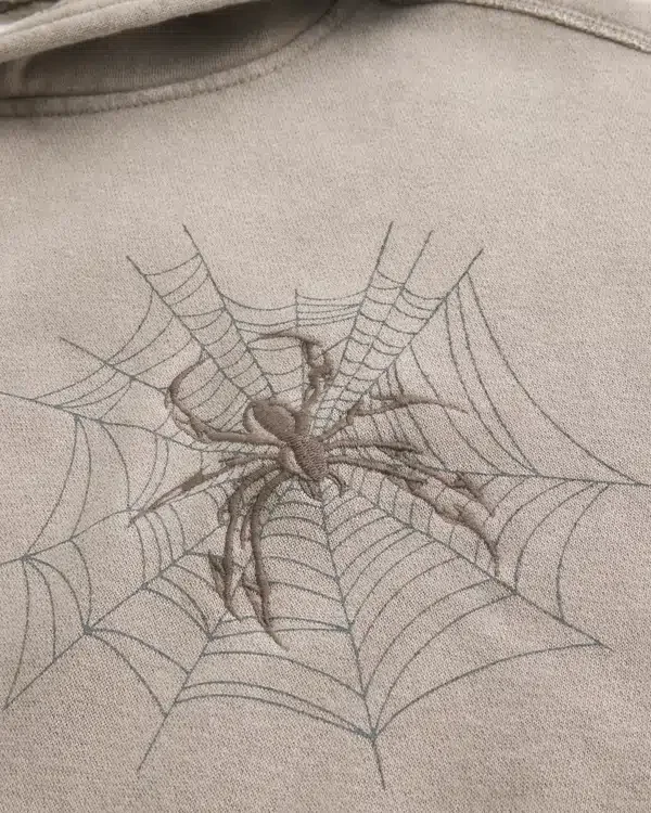 Sudadera con capucha holgada y estampado de araña Sudadera con capucha holgada y estampado de araña