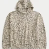Sudadera con capucha holgada y estampado de leopardo Sudadera con capucha holgada y estampado de leopardo