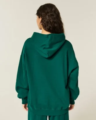 Sudadera con capucha oversize brillante