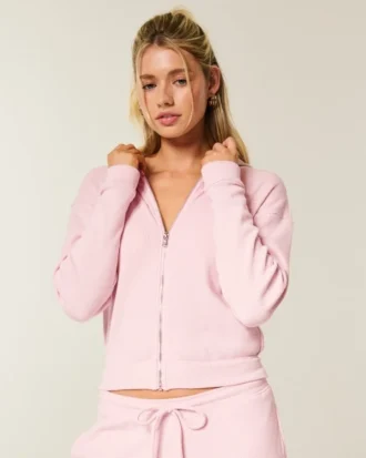 Sudadera con capucha y cremallera Always Cozy Waffle de Gilly Hicks