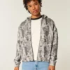Sudadera con capucha y cremallera Boxy Camo Sudadera con capucha y cremallera Boxy Camo