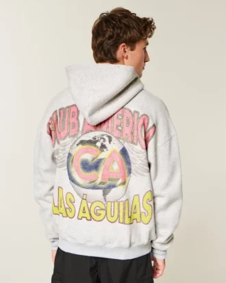 Sudadera con capucha y cremallera Boxy Club América Las Águilas Graphic Sudadera con capucha y cremallera Boxy Club América Las Águilas Graphic