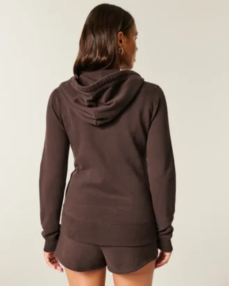 Sudadera con capucha y cremallera con logotipo gráfico