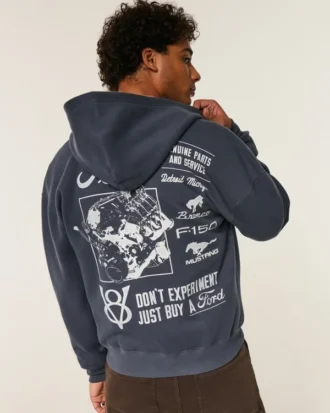 Sudadera con capucha y cremallera Ford Graphic Sudadera con capucha y cremallera Ford Graphic