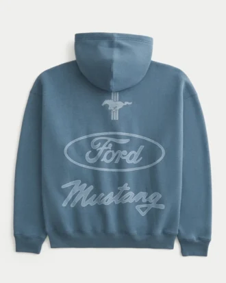 Sudadera con capucha y cremallera Ford Mustang con estampado Sudadera con capucha y cremallera Ford Mustang con estampado