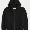 Sudadera con capucha y cremallera recta con estampado Good Luck Sudadera con capucha y cremallera recta con estampado Good Luck