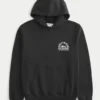 Sudadera con capucha y estampado Boxy Hollywood Sudadera con capucha y estampado Boxy Hollywood
