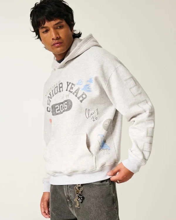 Sudadera con capucha y estampado «Boxy Senior Year 2026» Sudadera con capucha y estampado «Boxy Senior Year 2026»