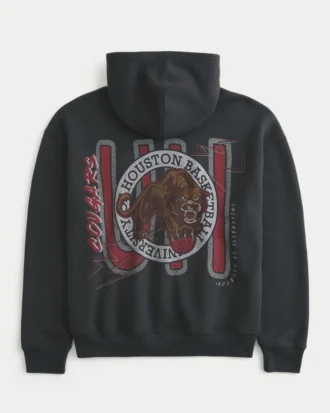 Sudadera con capucha y estampado de baloncesto de la Universidad de Houston Cougars