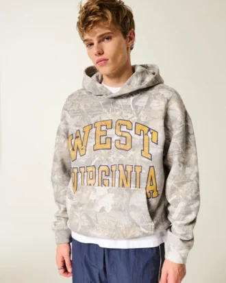 Sudadera con capucha y estampado de camuflaje de los Mountaineers de la Universidad de Virginia Occidental