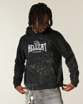 Sudadera con capucha y estampado de leopardo Dodge Hellcat Sudadera con capucha y estampado de leopardo Dodge Hellcat