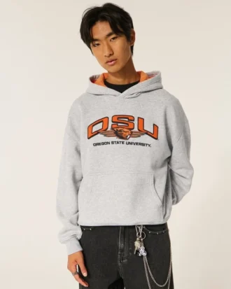 Sudadera con capucha y estampado de los Beavers de la Universidad Estatal de Oregón