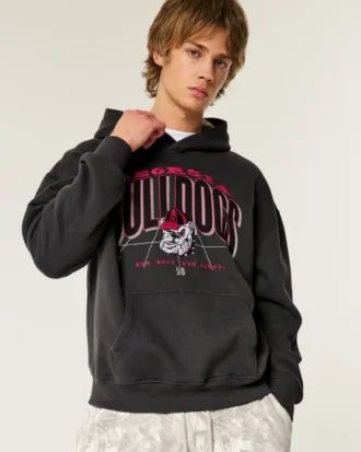 Sudadera con capucha y estampado de los Bulldogs de la Universidad de Georgia Sudadera con capucha y estampado de los Bulldogs de la Universidad de Georgia