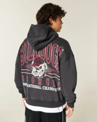 Sudadera con capucha y estampado de los Bulldogs de la Universidad de Georgia Sudadera con capucha y estampado de los Bulldogs de la Universidad de Georgia