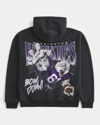 Sudadera con capucha y estampado de los Huskies de la Universidad de Washington
