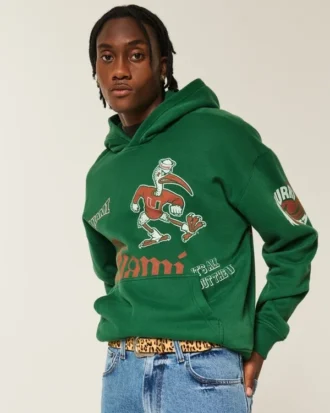 Sudadera con capucha y estampado de los Miami Hurricanes de la Universidad de Miami Sudadera con capucha y estampado de los Miami Hurricanes de la Universidad de Miami