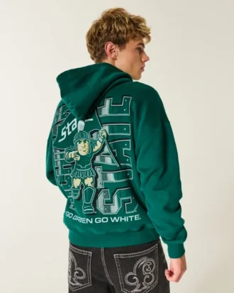 Sudadera con capucha y estampado de los Spartans de la Universidad Estatal de Míchigan Sudadera con capucha y estampado de los Spartans de la Universidad Estatal de Míchigan