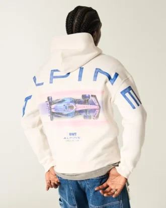 Sudadera con capucha y estampado del equipo Boxy BWT Alpine Formula One Sudadera con capucha y estampado del equipo Boxy BWT Alpine Formula One