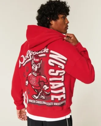 Sudadera con capucha y estampado del equipo Wolfpack de la Universidad Estatal de Carolina del Norte Sudadera con capucha y estampado del equipo Wolfpack de la Universidad Estatal de Carolina del Norte