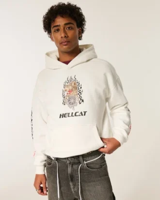 Sudadera con capucha y estampado Dodge Hellcat