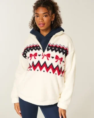 Sudadera con cremallera de un cuarto de Gilly Hicks Sherpa