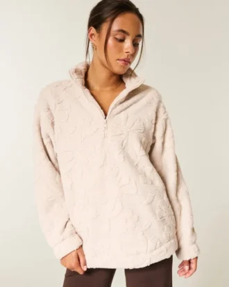 Sudadera con cremallera de un cuarto de Gilly Hicks Sherpa