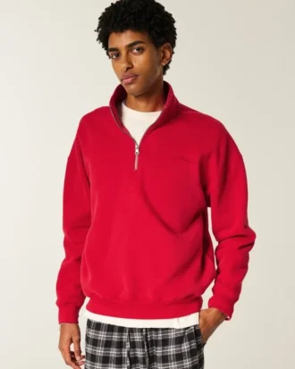 Sudadera con cremallera hasta el pecho y logotipo