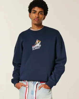 Sudadera con cuello redondo y estampado Boxy Frosted Flakes