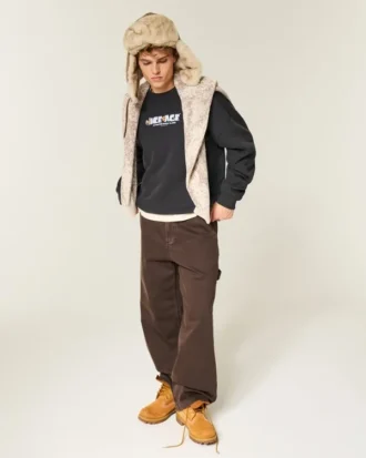 Sudadera con cuello redondo y estampado Boxy Ice Age
