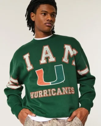 Sudadera con gráfico de los Hurricanes de la Universidad de Miami