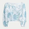 Sudadera doble con hombros descubiertos y estampado tie-dye fácil de hacer Sudadera doble con hombros descubiertos y estampado tie-dye fácil de hacer