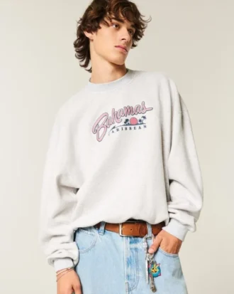 Sudadera holgada con estampado Bahamas Sudadera holgada con estampado Bahamas