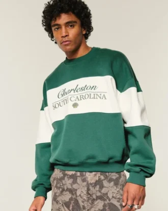 Sudadera holgada con estampado Charleston Sudadera holgada con estampado Charleston