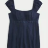 Top babydoll con lazo de satén Top babydoll con lazo de satén