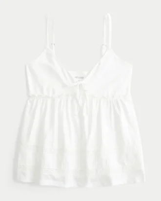 Top babydoll con lazo delantero Top babydoll con lazo delantero