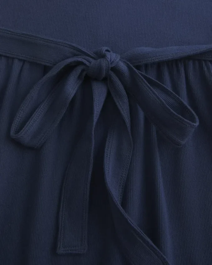 Top babydoll Henley con lazo en la espalda