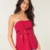 Top babydoll sin tirantes fácil de llevar Top babydoll sin tirantes fácil de llevar