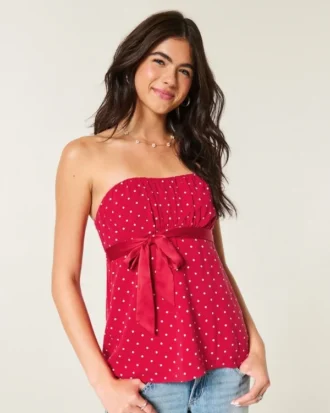 Top babydoll sin tirantes fácil de llevar