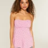 Top babydoll sin tirantes fácil de llevar Top babydoll sin tirantes fácil de llevar