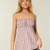 Top babydoll sin tirantes fácil de llevar Top babydoll sin tirantes fácil de llevar