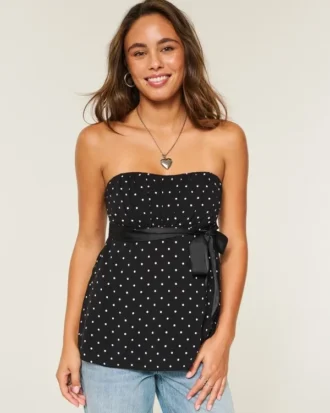 Top babydoll sin tirantes fácil de llevar