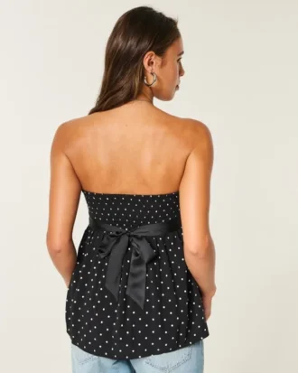 Top babydoll sin tirantes fácil de llevar