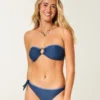 Top de bikini bandeau con anilla Top de bikini bandeau con anilla